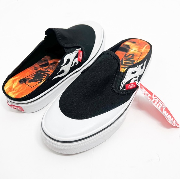 Vans x A$AP Worldwide Classic Slip-On Mules Black & White - Picture 6 of 10